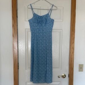 Blue Patterned Women's Dress